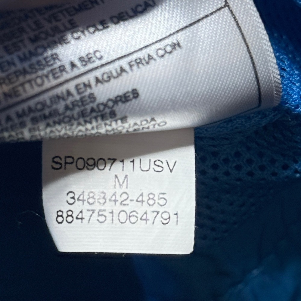 Nike Jacket Mens Medium Full Zip Track Blue White Stripe Sportswear Futura Logo - Picture 11 of 13